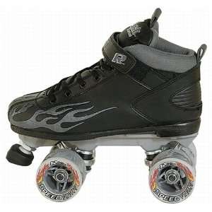  Rock skates Ghost Flame Swirl Quad Speed Roller Skates 