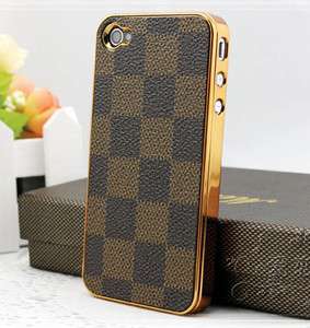 New Luxury Designer Case Back Cover For iPhone 4 4G Brown (B)  