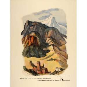  1948 CCA Art Boardman Robinson Colorado Mountains Print 