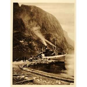  1932 Lysebotn Lysefjord Boat Norway Rogaland Hogsfjord 