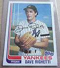 1982 Topps Dave Righetti Yankees PSA 9  