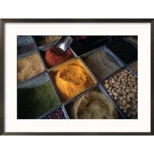  Spices, Bombay Market, Bombay, India Framed Photographic 