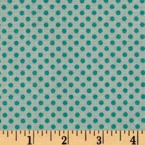  44 Wide Love Birds Polka Dots Blue Fabric By The Yard 