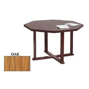 Octagon Table 48x48 Oak Finish 
