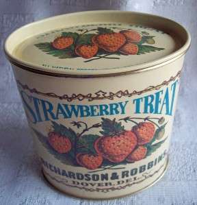Richardson & Robbins Strawberry Treat Collectible Tin  