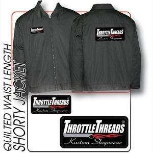  Throttle Threads Shorty Quilted Shop Jacket   32/Black 
