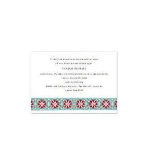  Bright Blue Floral Band Corporate Invitations Office 