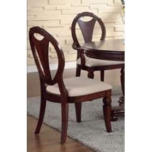  Set of 2 Wood Dining Chair, Intense Bright Cherry Wood 