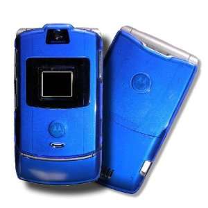  Motorola RAZR,V3, V3M Transparent Blue Hard Cover, Snap on 