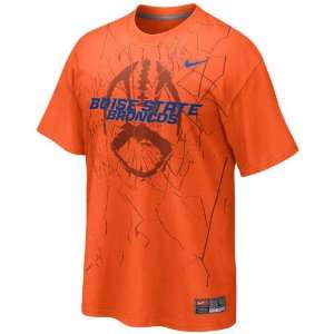 Nike Boise State Broncos 2011 Football Practice T shirt   Orange (X 