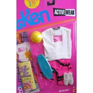  Barbie KEN Active Wear Fashions SKATE BOARDING On The Move 