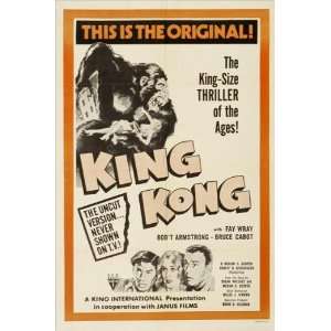 King Kong Poster Movie E 27x40 Fay Wray Bruce Cabot Robert Armstrong 