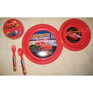  5 Piece Disney/pixar Cars Dinnerware Set with Plate, Bowl 