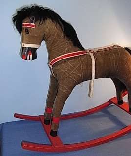 LA2AF139 * BEAUTIFUL ROCKING HORSE TOY VINTAGE GERMAN 1950´S  