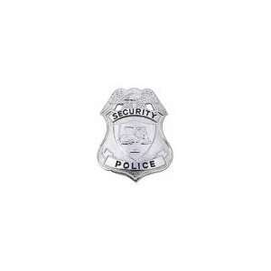  Security Police Nickel Shield Badge w/Safety Catch 