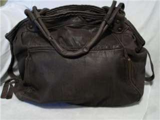 ELLEN TRACY Brown Soft Leather Hobo Tote Hobo Handbag Purse  