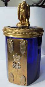   Imperial Russian award Cobalt Blue glass&gild bronze Tankard c1836