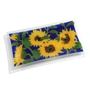  Peggy Karr Sunflowers 14 by 7 3/4 Inch Handmade Art Glass 