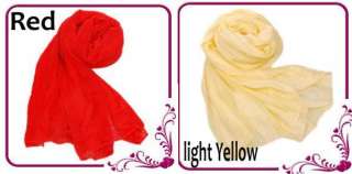New Girls Womens Fashion Candy Colour Long Soft Scarf Wrap Shawl 