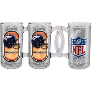   Denver Broncos High Definition Sport Mug  Set of 2