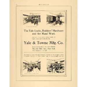  1905 Ad Yale Towne Metal Hardware Locks Builders Security 