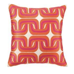  Trina Turk Down Filled Pillow, Geo Links, Pink/Orange, 20 