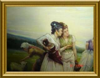    French SIGNED & DATED 1890 Hippolyte Camille Delpy Oil Painting