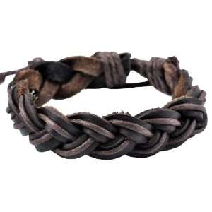   Hemp Braided Leather Bracelet / Leather Wristband / Surf Bracelet