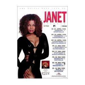  JANET JACKSON Velvet Rope Tour Germany 1998 Music Poster 