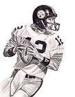 terry bradshaw lithograph poster in steelers jersey 2 