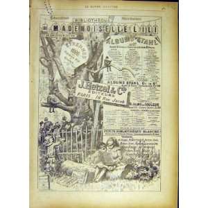  Advert Hetzel Library Sketch Education Recreation 1885 