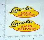 Lincoln Sand Delivery Truck Sticker Set LN 023