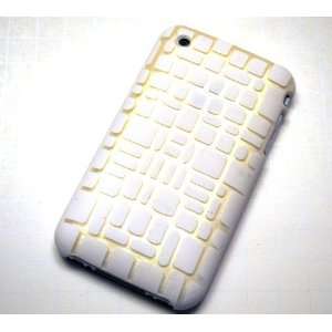  New White Mosaic Laser Cut Rear Only Apple Iphone 3g 3gs 