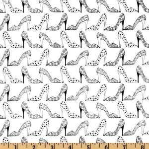  44 Wide Essentials V High Heels White Fabric By The Yard 