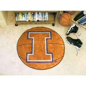   Illini NCAA Basketball Round Floor Mat (29)