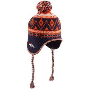  Reebok Denver Broncos Braided Knit Hat with Pom One Size 