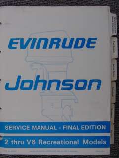 1985 EVINRUDE JOHNSON SERVICE MANUAL 2 9.9 15 25 40 50 60 70 75 90 150 
