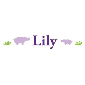  Personalized Hippos Wall Decal Baby