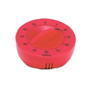  Red Round Mechanical Timer By Trudeau