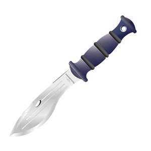 Kukri Hunter Knife Blasted Satin Blade Leather Sheath 