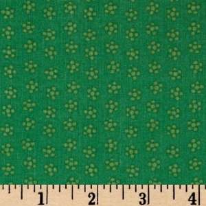  43 Wide Flower Bucket Ditzy Monotone Green Fabric By The 