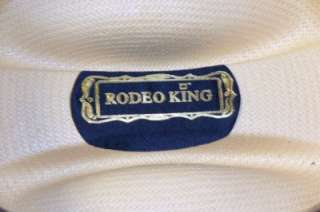 WH Size 7 Rodeo King Straw Hat Made in USA  