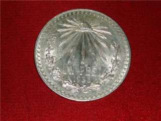 1933 Un Peso Libertad .720 Silver Mexico City Circulated #cs395  