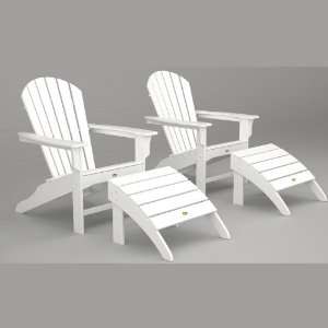  TrexÂ® Cape Cod Adirondack Chair and Ottoman Seating Set 