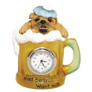  Zelda Bulldog Wisdom Mini Clock Had beerwant milk