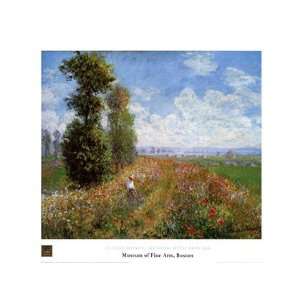  Meadow with Poplars by Claude Monet 32x24