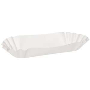 Dixie HD8075 Fluted Heavy Weight Hot Dog Tray, 8 Length, White (12 