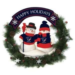  Houston Texans NFL Snowman Christmas Wreath (20) Sports 