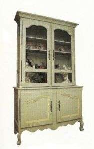 PAINTED Beauvais HUTCH China Cabinet OLD WORLD Antique European 