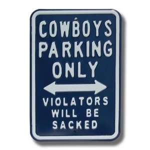  Dallas Cowboys Navy Blue Parking Sign